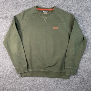 Barbour International Men's Essential Sweatshirt Olive Green Crewneck Size Large